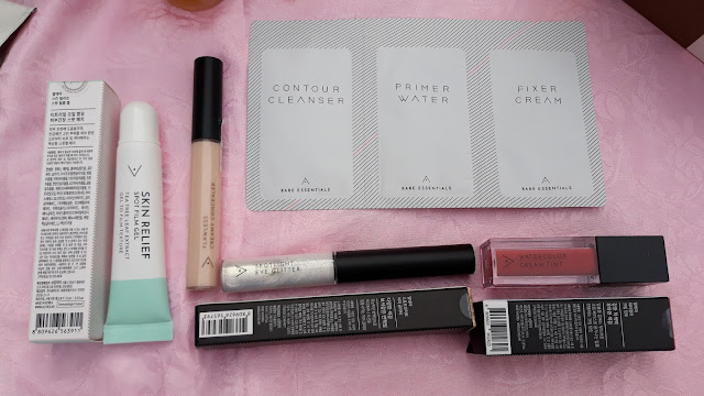 Real Fresh and Skin Relief, I got for free Althea Flawless Concealer, Spotlight Eye Glitter and Watercolor Cream Tint!