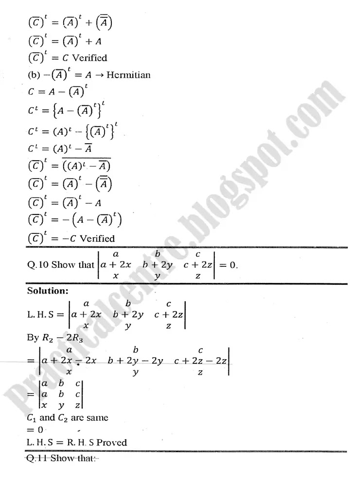 matrices-and-determinants-review-exercise-2-9