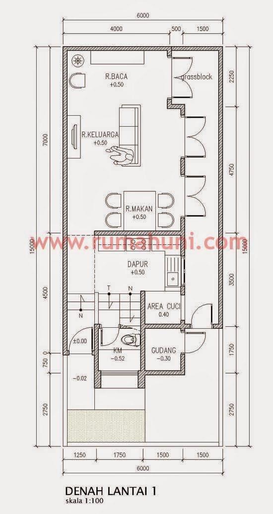  Desain Rumah Minimalis 1 Lantai 6 X 15  Foto Desain  Rumah  