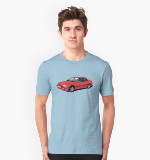 peugeot 405 redbubble t-shirt t-paita