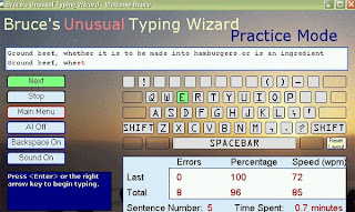 bruce's unusual typing wizard software for learning typewriting