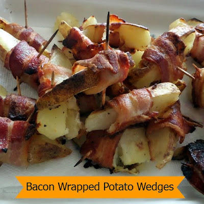 Bacon wrapped potato wedges