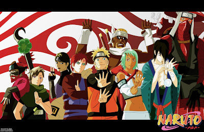 Gambar Jinchuriiki dalam serial animasi Naruto