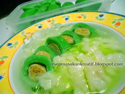 Resep Es Pisang Ijo Kulit Dadar Sederhana RESEP ES PISANG IJO MAKASAR KULIT DADAR SEDERHANA