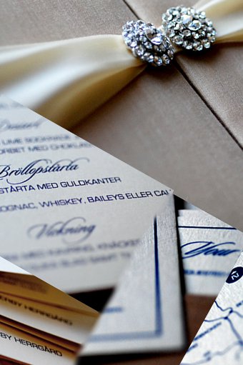 A Swedish Wedding Invitation was created and designed by Zoya Couture for a