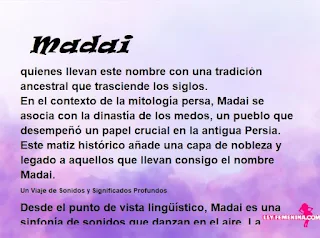 ▷ Significado del nombre Madai