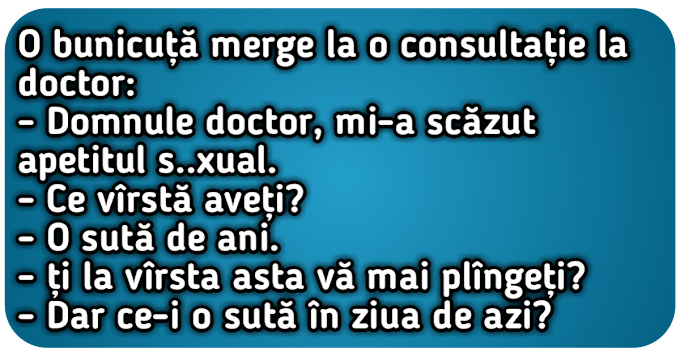 O bunicuță merge la doctor pentru consultație 