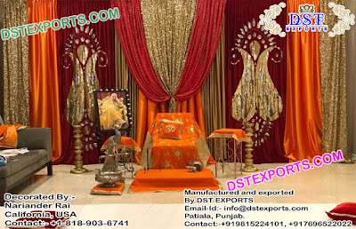 Create A Unique Idea  With Different Backrop Curtains For Wedding Stages Decoration Present By DST EXPORTS