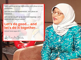 PE2017: Halimah Yacob Unveils 'Do Good Do Together' Election Campaign Slogan