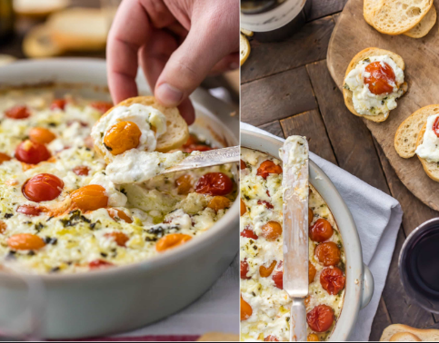 Garlic Herb Tomato Goat Cheese Dip #healthyfood #dietketo #breakfast #food