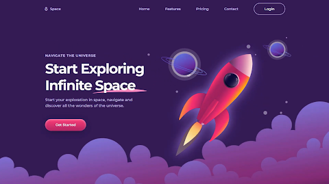 Space Website - Адаптивный сайт с использованием HTML, CSS и JavaScript