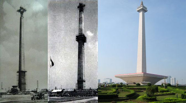 Monas pada masa awal pembangunannya