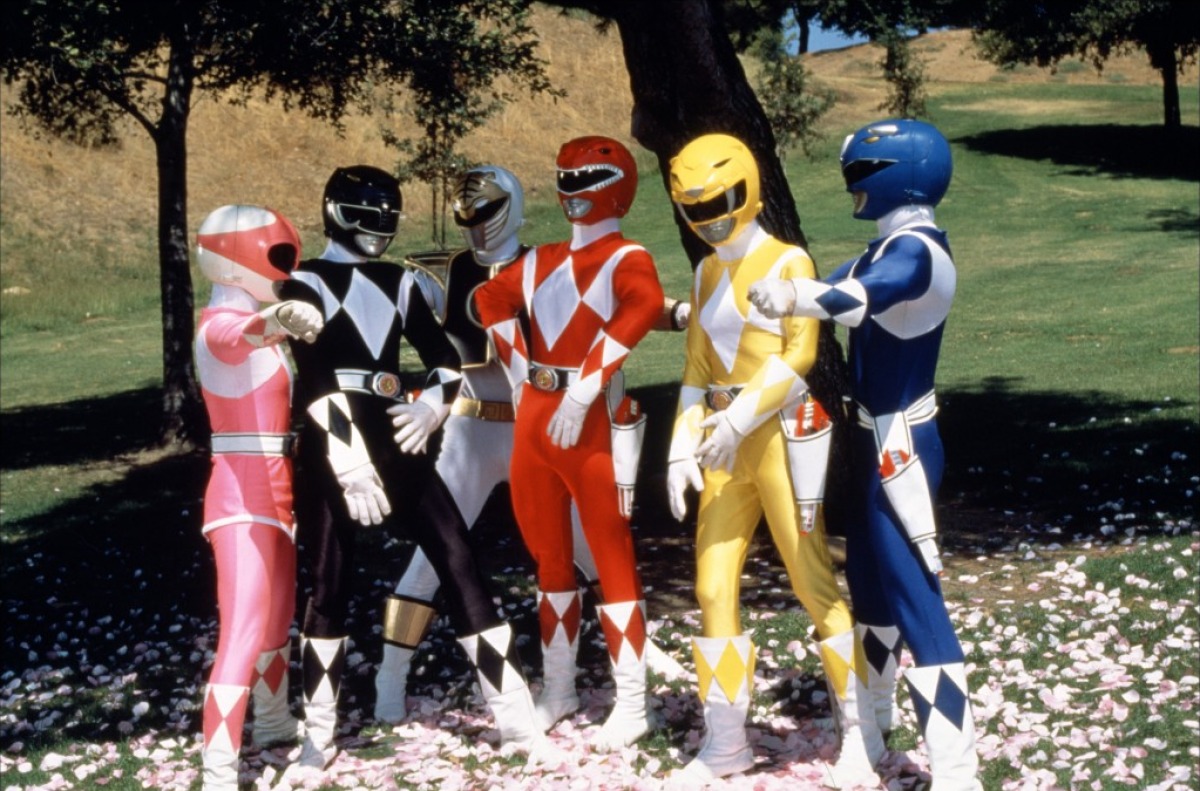 power rangers in america on set and