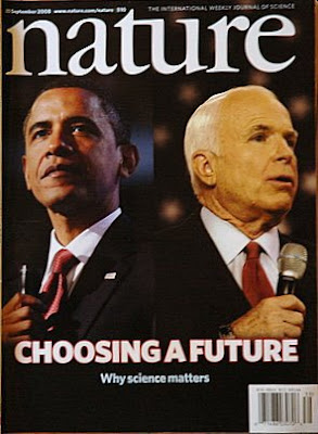 Obama and McCain on Nature cover