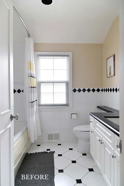 Bathroom makeover before