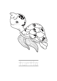 Sea Animal Coloring Book - Mewarnai Kura-kura