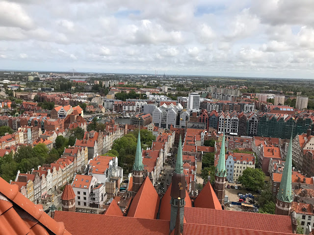 view of the rooftops across gdansk, poland