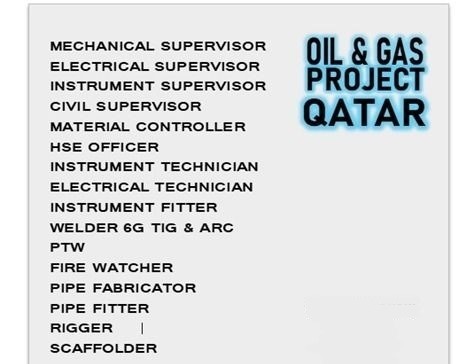 Wanted for Qatar - Oil & Gas Project