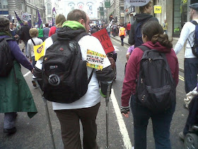 The backs of Jack and Sharon as we marched
