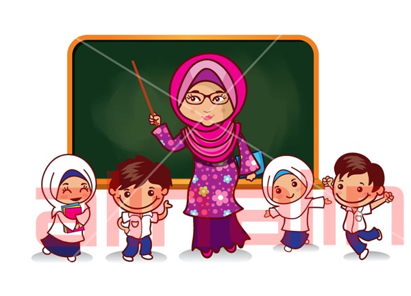 Warnakan Gambar Kartun Anak Muslim Azhan