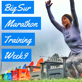 Big Sur Marathon Training Week 9