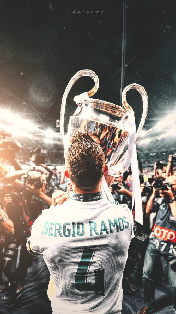 Sergio Ramos with trophy