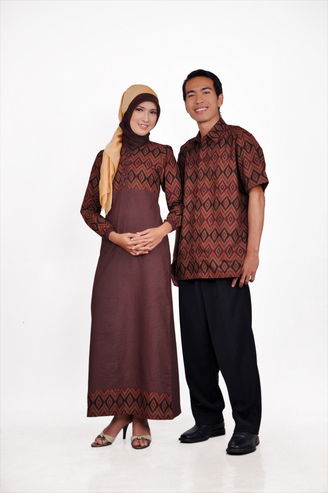 Contoh Model Baju Gamis Batik Terbaru 2019