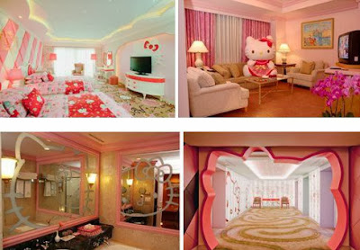 Gambar rumah kartun Hello kitty