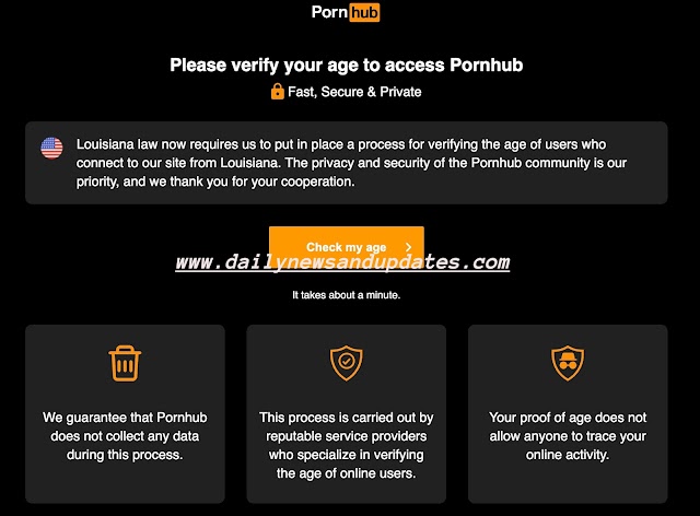 Porn website age checks introduced in Louisiana