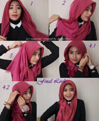 Kreasi Hijab Modern Terbaru Style Natasha Farani