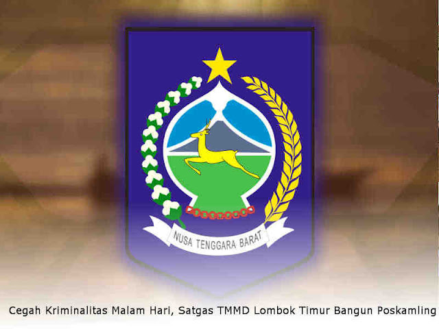 Cegah Kriminalitas Malam Hari, Satgas TMMD Lombok Timur Bangun Poskamling