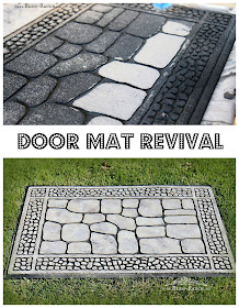 Makeover a worn front door mat with paint, Bliss-Ranch.com