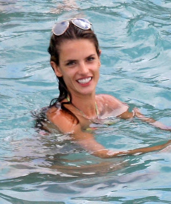 Alessandra Ambrosio Bikini Candids at St Barth Beach in France