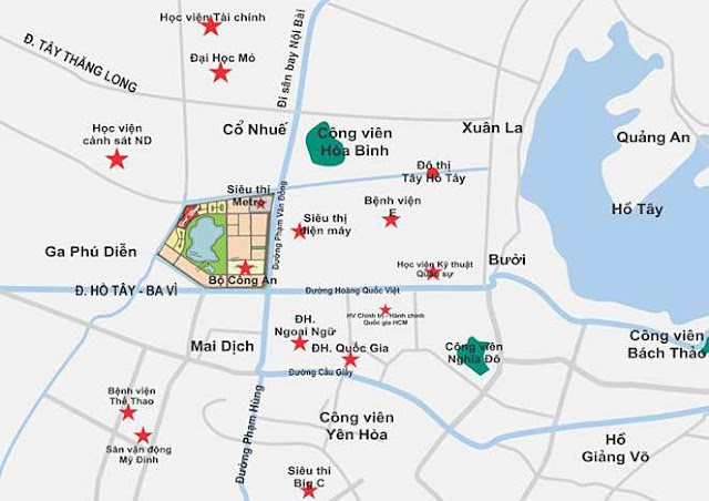 Vị trí chung cư An Bình City - Ngoại giao Đoàn