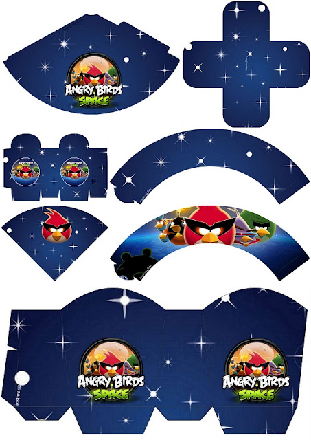 Angry Birds Space: Free Party Printable and Free Printable Boxes.