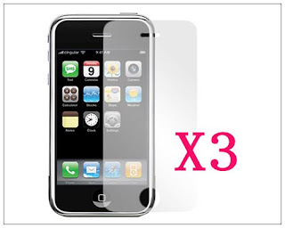 3X LCD Screen Protector Film For Apple iPhone 3G 3Gs A1