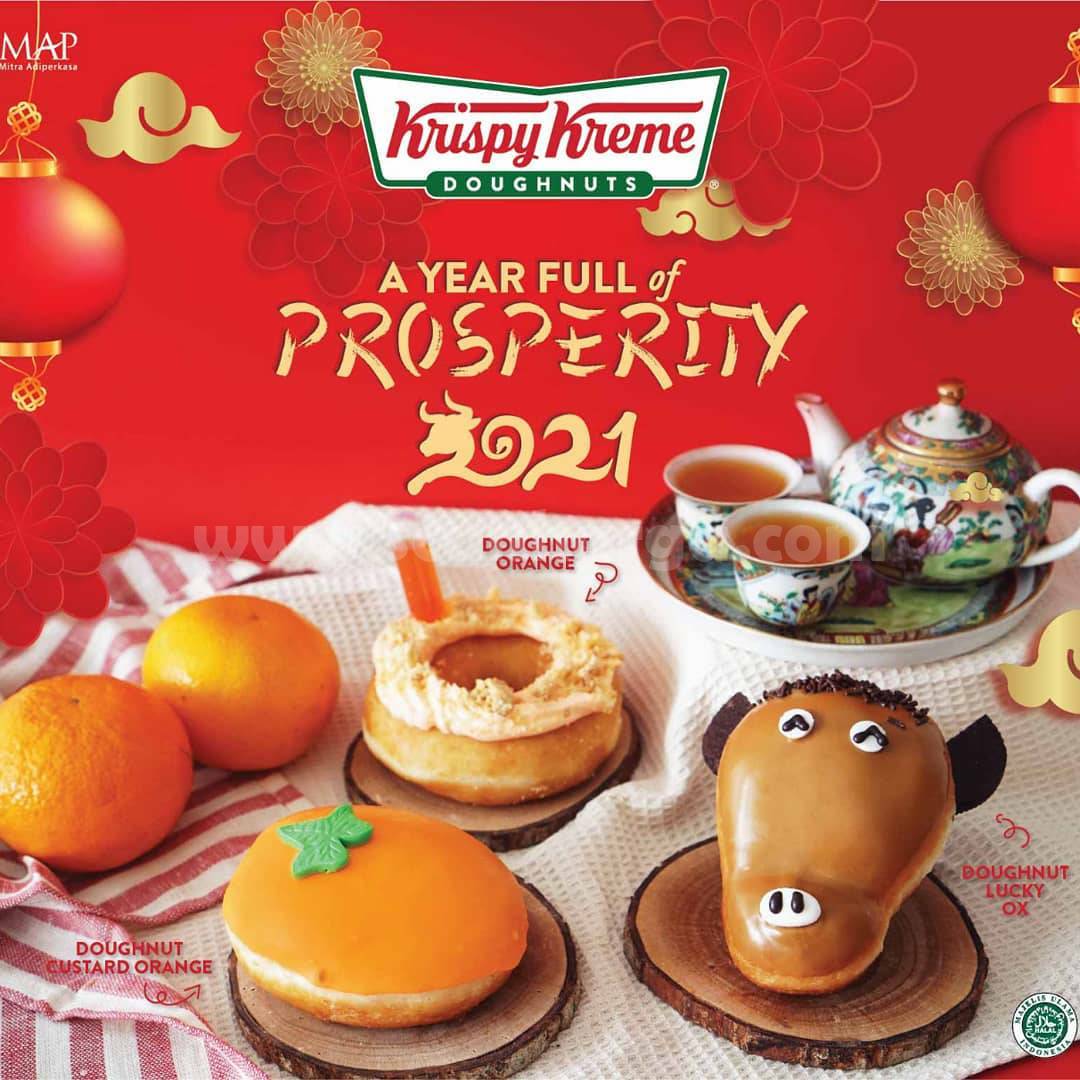 Krispy Kreme Special Chinese New Year! Donat Custard orange hanya Rp 12.000pc