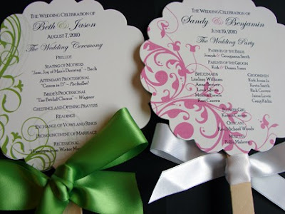 Wedding Program Fans  on These Programs Are Fan Tastic For An Outdoor   Backyard Wedding  What