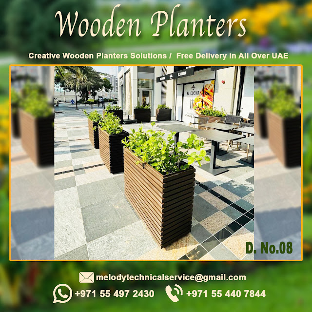 Wooden Planter Box Manufacturer in UAE | Planter Box in Dubai Mall