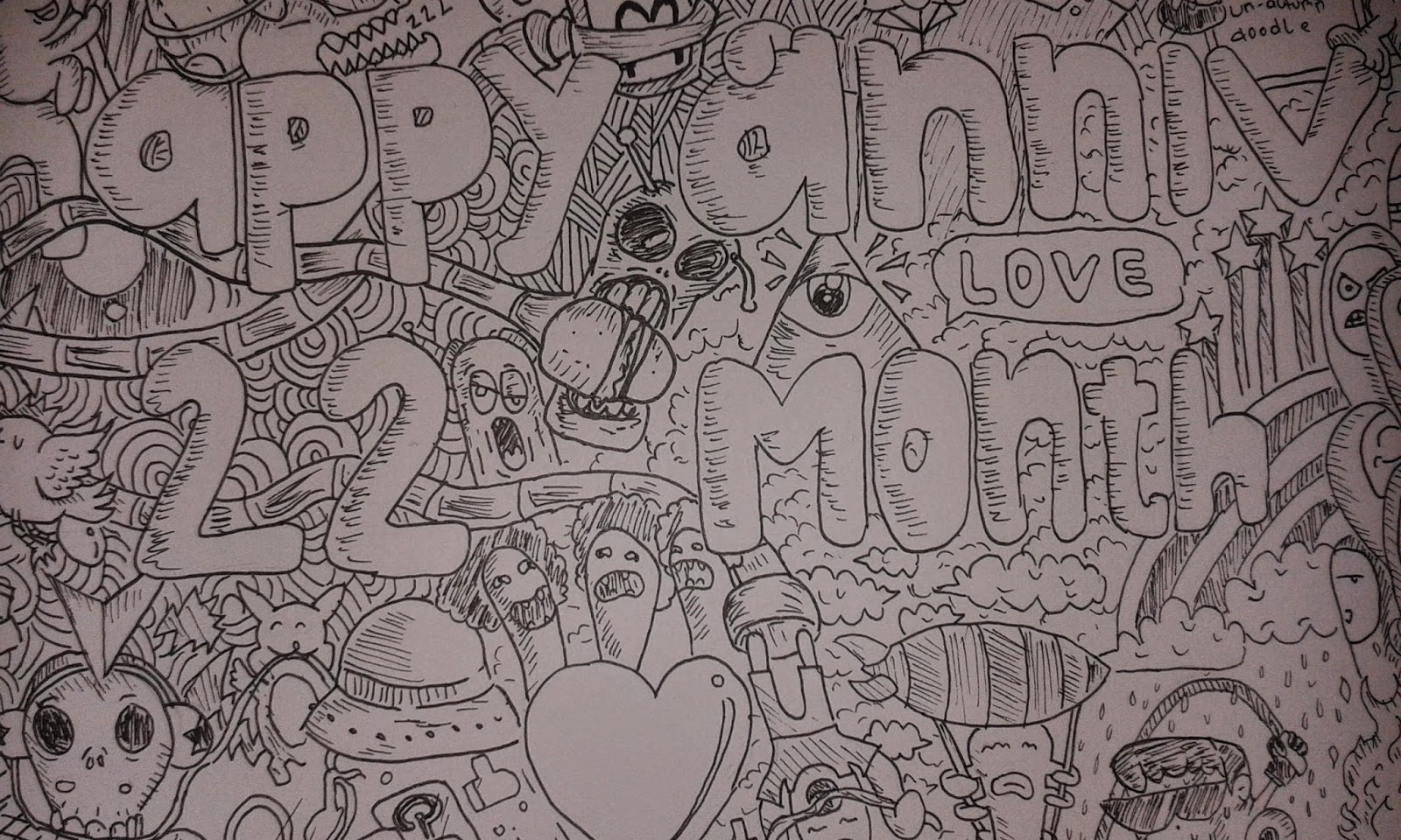 Gambar Doodle Happy Aniversary Populer