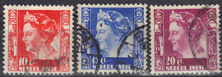 Netherlands Indies - selection of stamps - 1933/37 Queen Wilhelmina