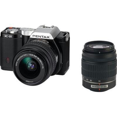 Pentax Imaging 15274 K01 Dig Cam 16MP 2 Lens-Blk