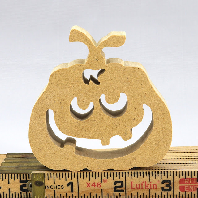 Handmade Wood Halloween Jack-O-Lantern Pumpkin Cutout