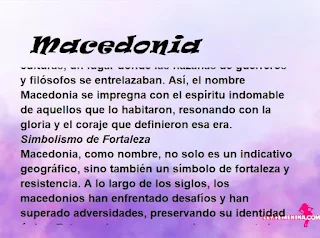 ▷ Significado del nombre Macedonia