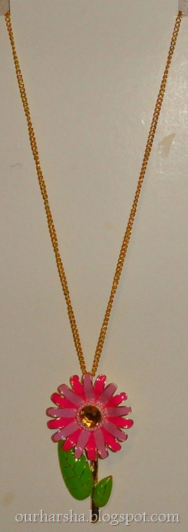 Flower pendant Necklace (2)