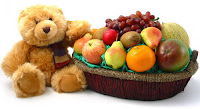 teddybear and fruitbasket