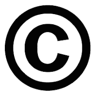 A photo of the copyright symbol