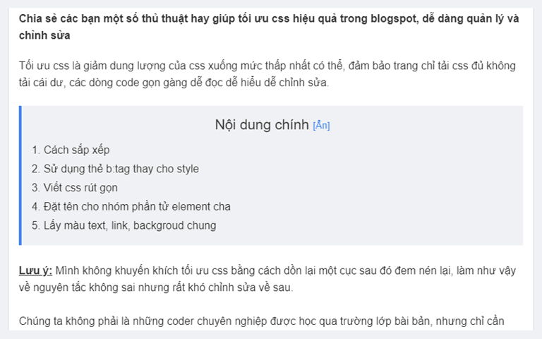 Cách thêm mục lục tự động bên dưới dấu ngắt nhảy của bài viết