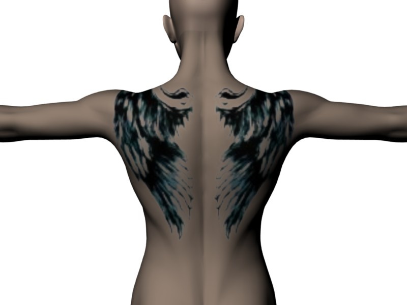 Back Broken Wings Angel Tattoos Desaign