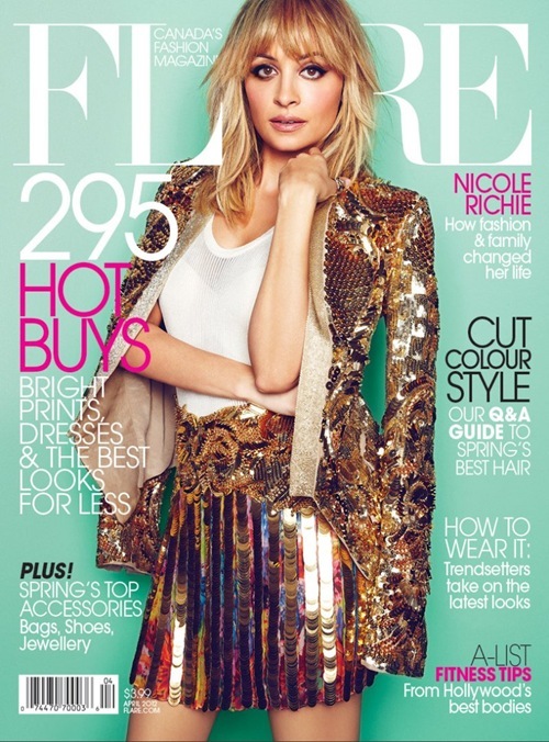 Flare April 2012 Cover  Nicole Richie